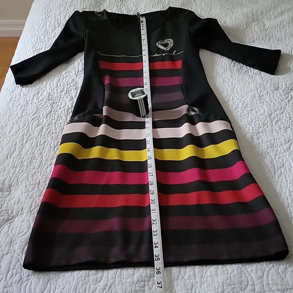 Desigual Women's Black Striped Dress- Size XS - Picture 11 of 11